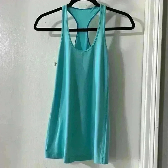 LULULEMON Cool Racerback Tank top size 4aqua blue - Picture 3 of 6